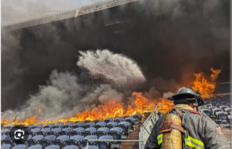 Happening Now: U.S Bank Stadium Is In Flames, Emergency Response Building