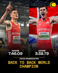 “Ingebrigtsen Makes History with Double Gold at World Indoors – A Legendary Feat!”